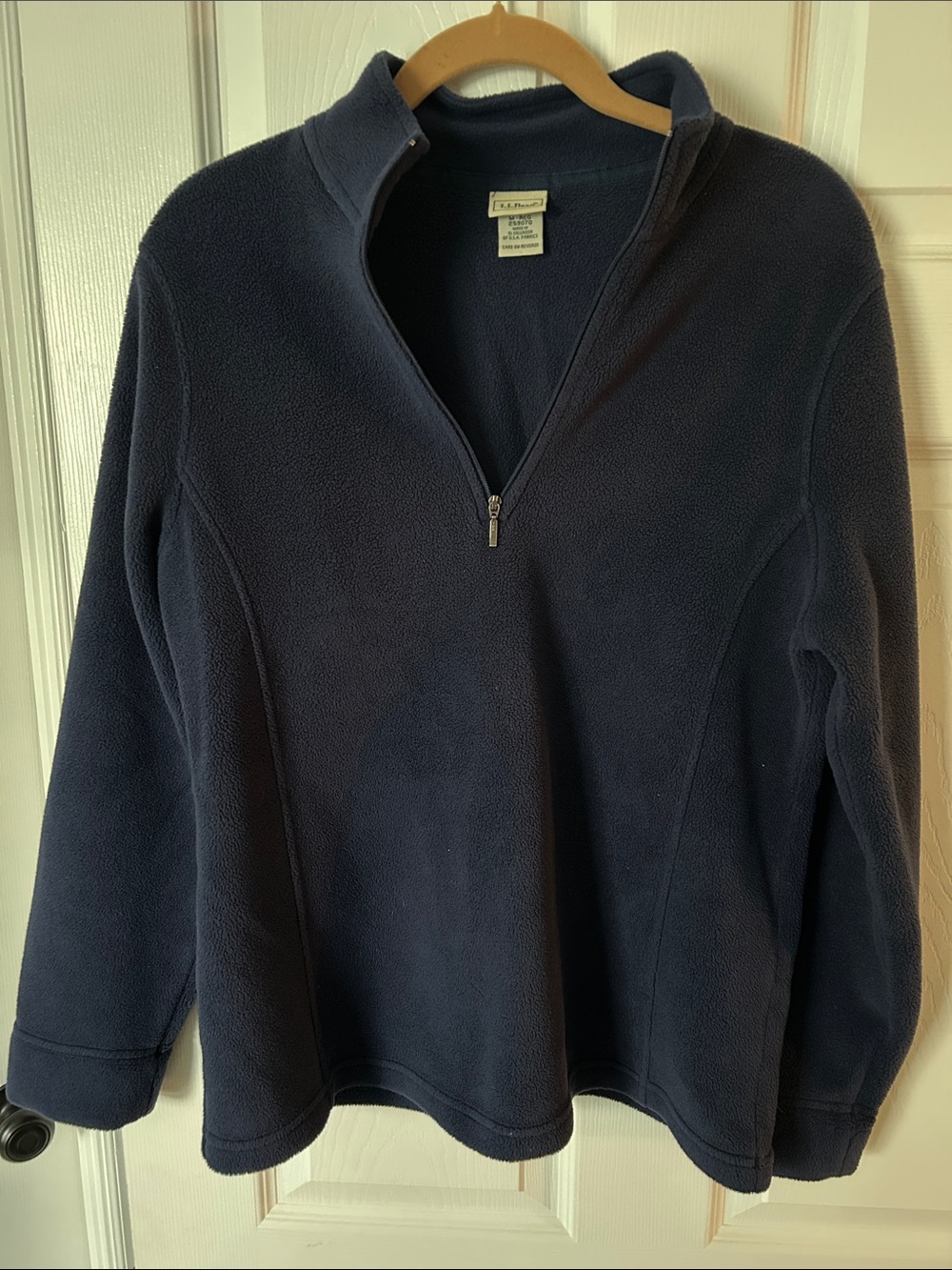 L.L. Bean Women's Navy Half-Zip Fleece Pullover